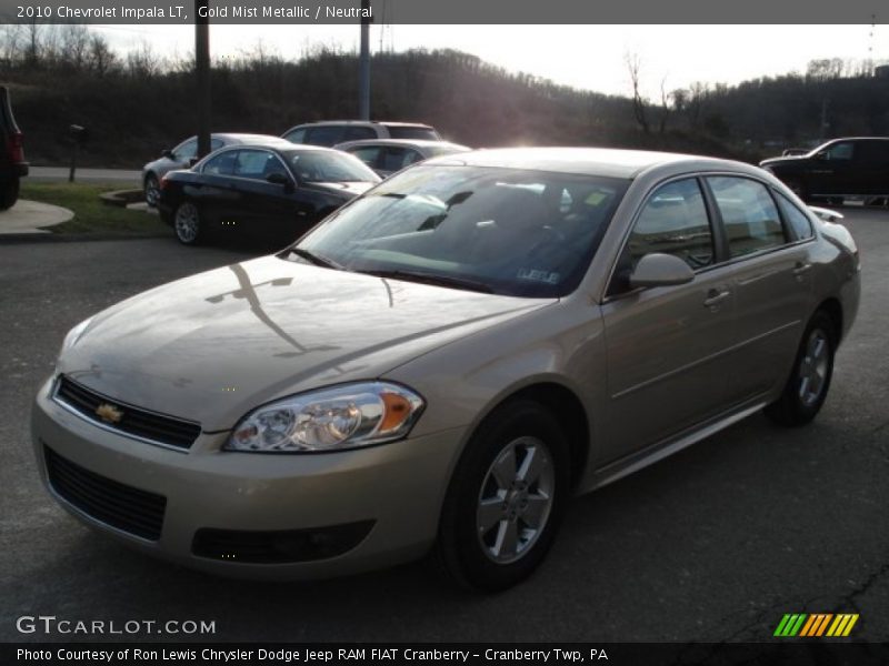 Gold Mist Metallic / Neutral 2010 Chevrolet Impala LT