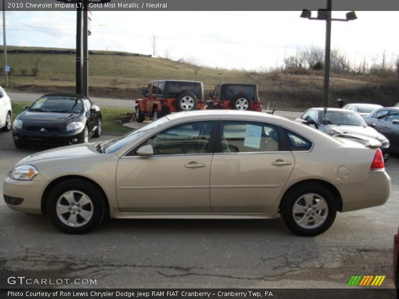 Gold Mist Metallic / Neutral 2010 Chevrolet Impala LT