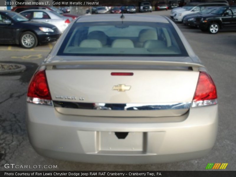 Gold Mist Metallic / Neutral 2010 Chevrolet Impala LT