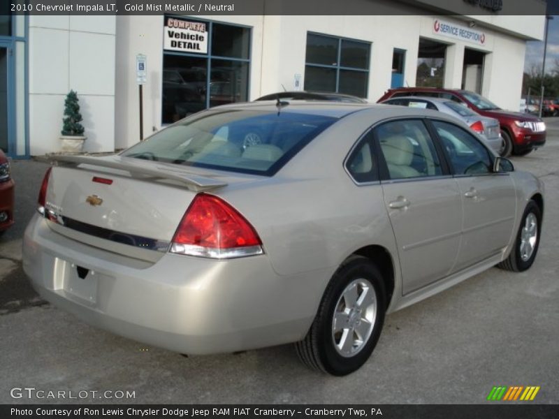 Gold Mist Metallic / Neutral 2010 Chevrolet Impala LT