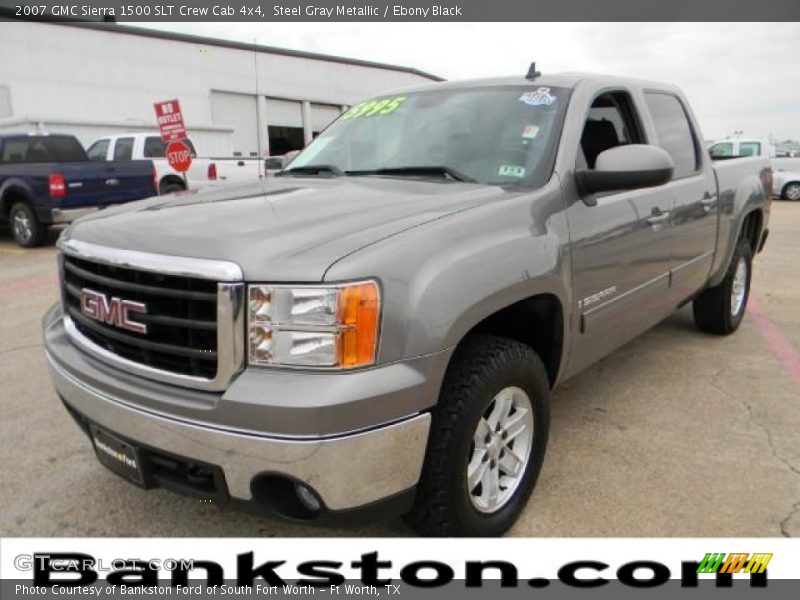 Steel Gray Metallic / Ebony Black 2007 GMC Sierra 1500 SLT Crew Cab 4x4