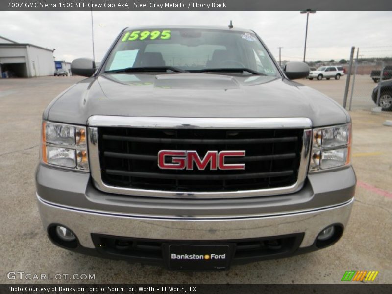 Steel Gray Metallic / Ebony Black 2007 GMC Sierra 1500 SLT Crew Cab 4x4
