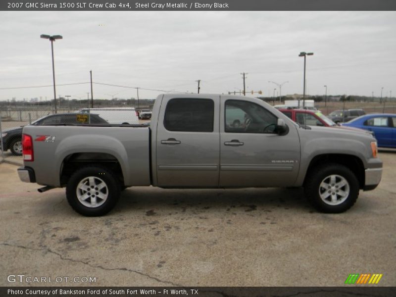 Steel Gray Metallic / Ebony Black 2007 GMC Sierra 1500 SLT Crew Cab 4x4