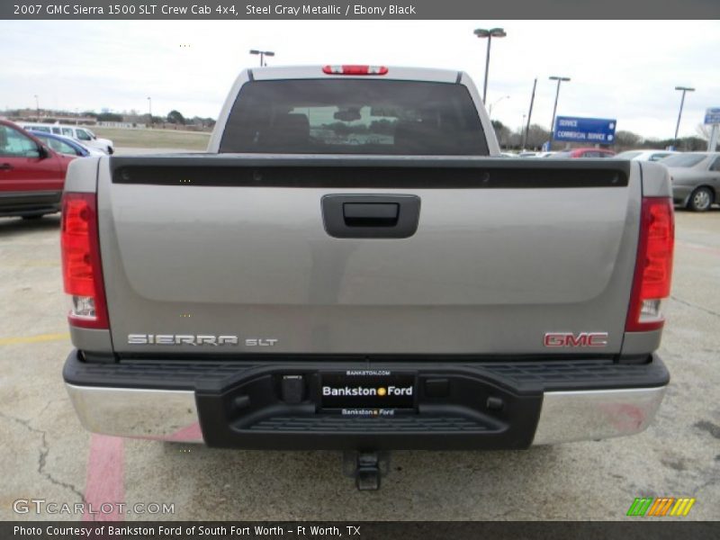 Steel Gray Metallic / Ebony Black 2007 GMC Sierra 1500 SLT Crew Cab 4x4