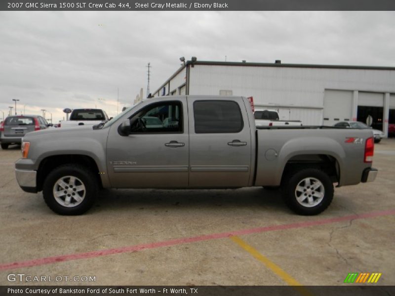 Steel Gray Metallic / Ebony Black 2007 GMC Sierra 1500 SLT Crew Cab 4x4