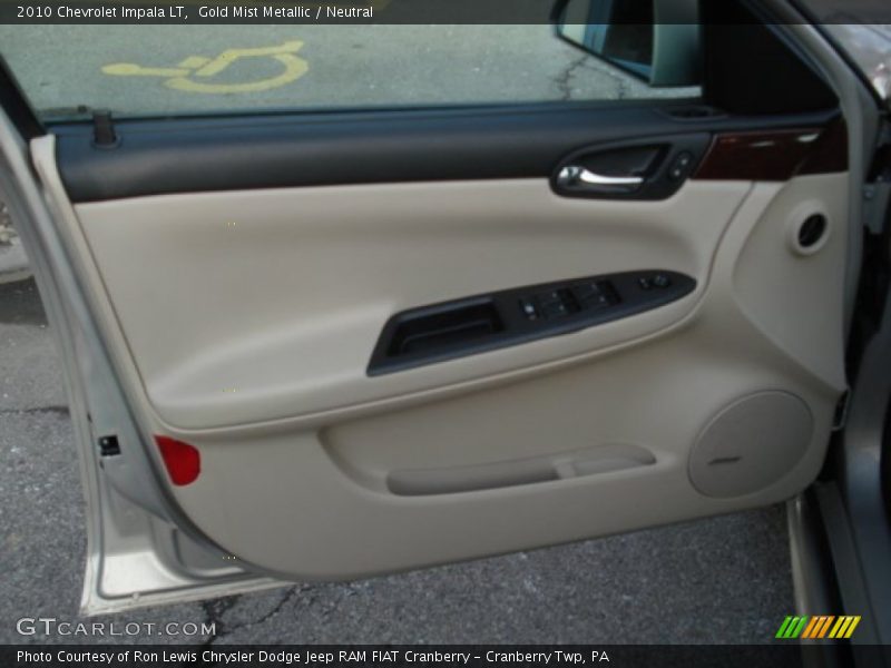 Gold Mist Metallic / Neutral 2010 Chevrolet Impala LT