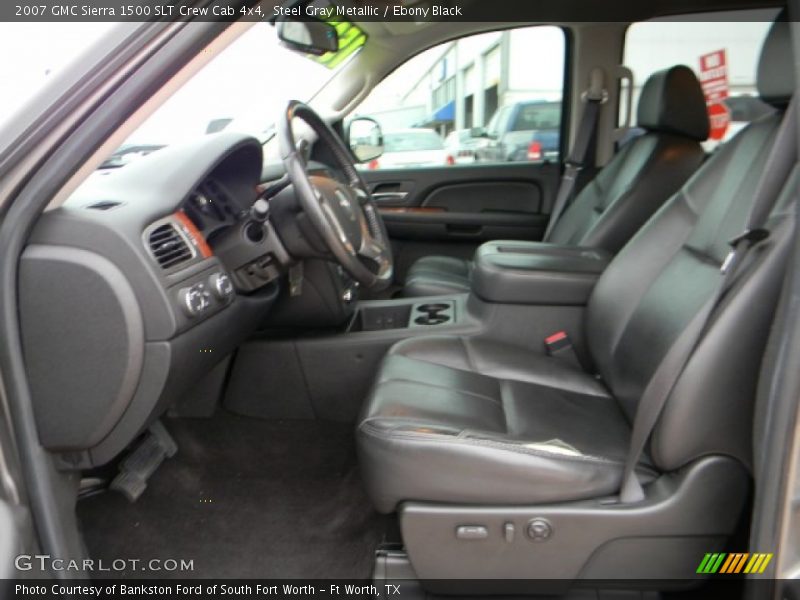 Steel Gray Metallic / Ebony Black 2007 GMC Sierra 1500 SLT Crew Cab 4x4