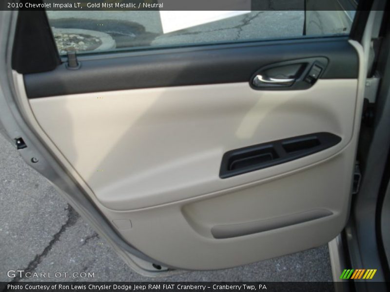 Gold Mist Metallic / Neutral 2010 Chevrolet Impala LT