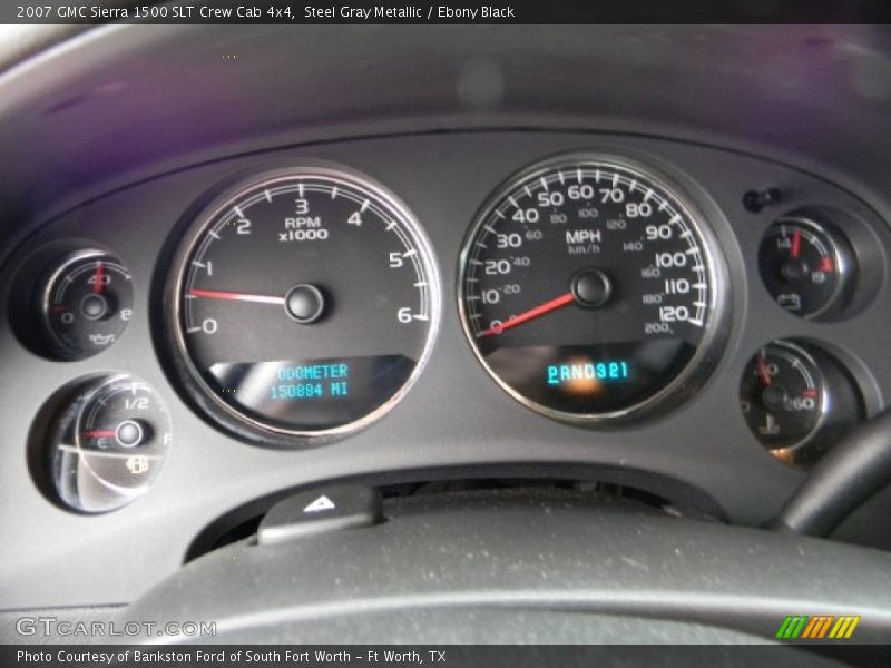 Steel Gray Metallic / Ebony Black 2007 GMC Sierra 1500 SLT Crew Cab 4x4
