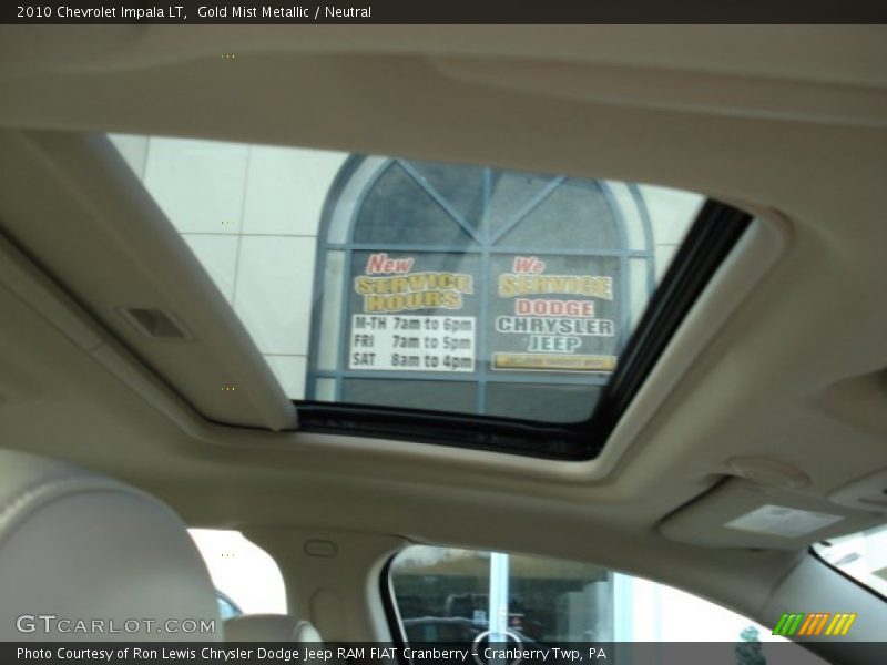 Gold Mist Metallic / Neutral 2010 Chevrolet Impala LT