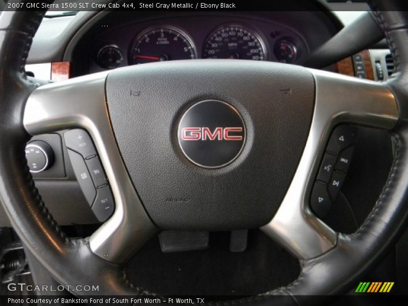 Steel Gray Metallic / Ebony Black 2007 GMC Sierra 1500 SLT Crew Cab 4x4