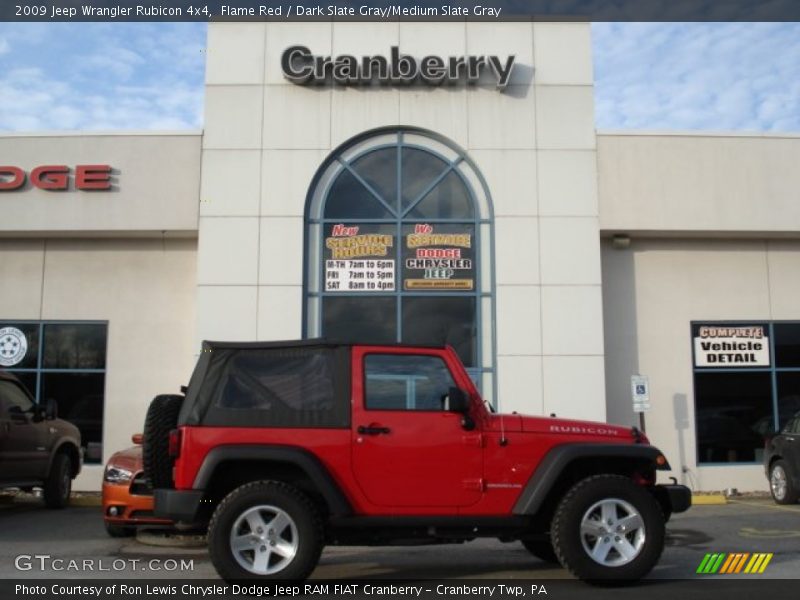 Flame Red / Dark Slate Gray/Medium Slate Gray 2009 Jeep Wrangler Rubicon 4x4