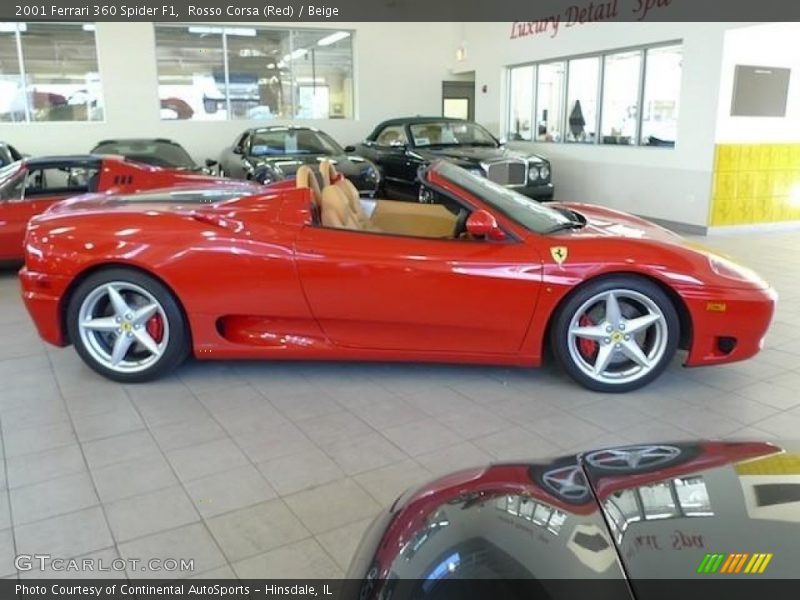 Rosso Corsa (Red) / Beige 2001 Ferrari 360 Spider F1