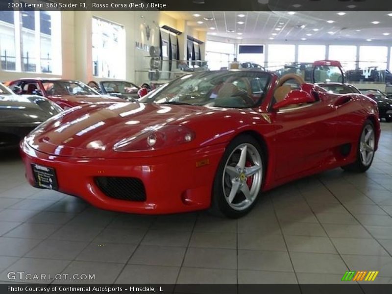 Rosso Corsa (Red) / Beige 2001 Ferrari 360 Spider F1