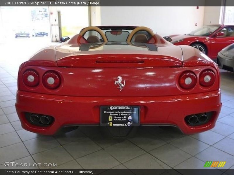 Rosso Corsa (Red) / Beige 2001 Ferrari 360 Spider F1