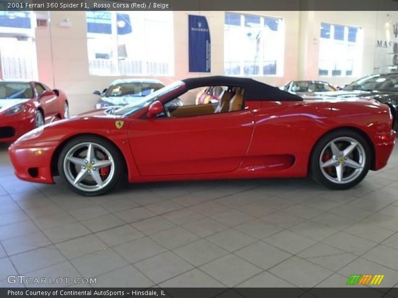 Rosso Corsa (Red) / Beige 2001 Ferrari 360 Spider F1