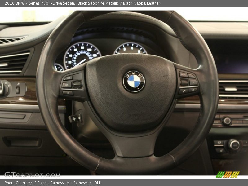 Black Sapphire Metallic / Black Nappa Leather 2010 BMW 7 Series 750i xDrive Sedan
