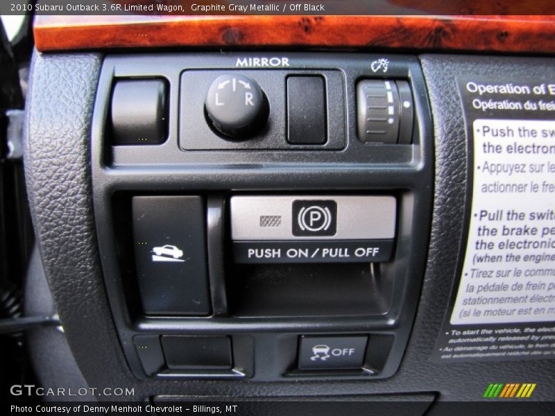 Controls of 2010 Outback 3.6R Limited Wagon
