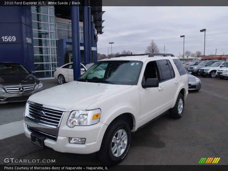 White Suede / Black 2010 Ford Explorer XLT