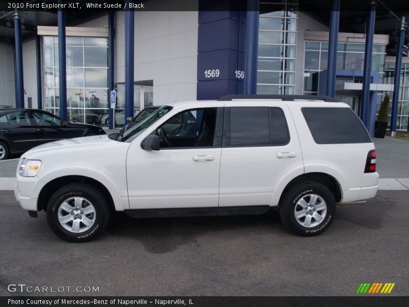 White Suede / Black 2010 Ford Explorer XLT