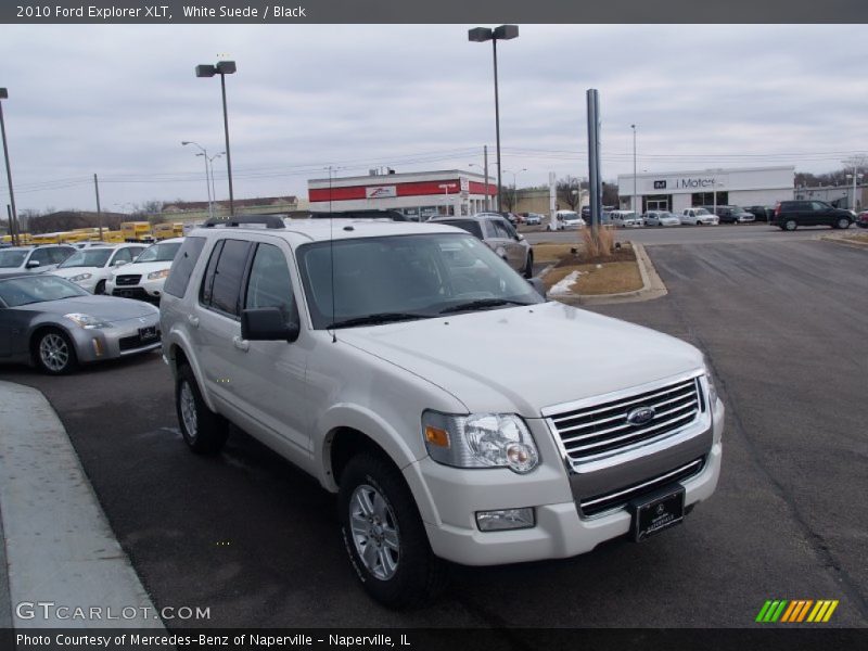 White Suede / Black 2010 Ford Explorer XLT