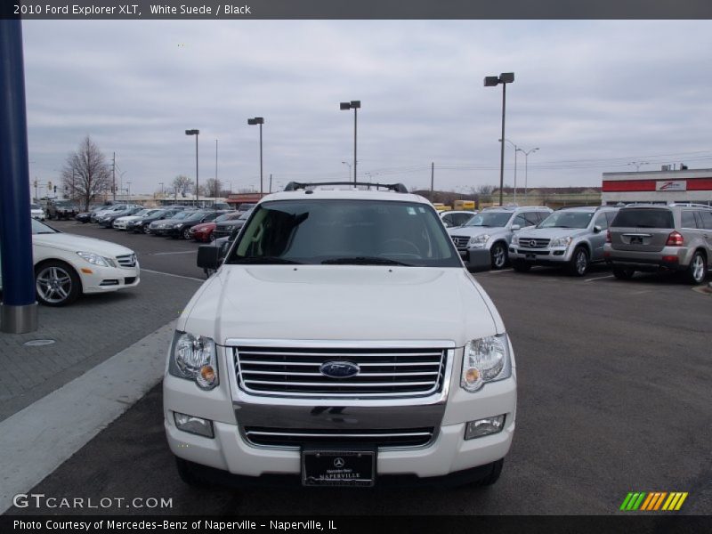 White Suede / Black 2010 Ford Explorer XLT