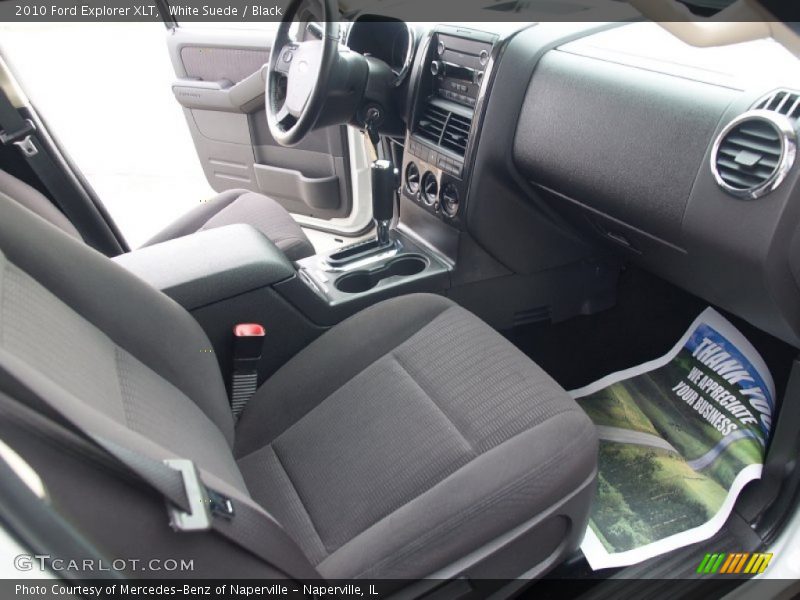 White Suede / Black 2010 Ford Explorer XLT