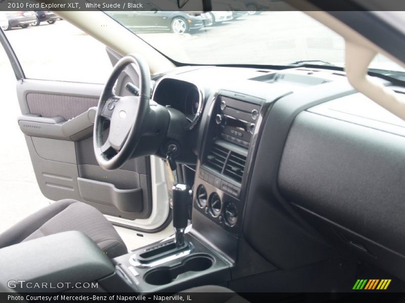 White Suede / Black 2010 Ford Explorer XLT