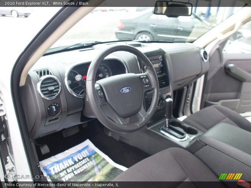 White Suede / Black 2010 Ford Explorer XLT