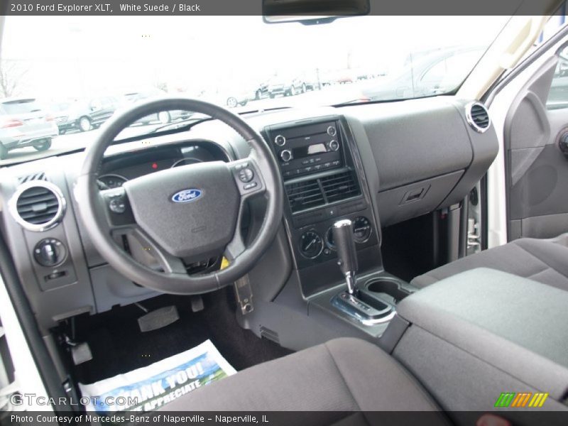 White Suede / Black 2010 Ford Explorer XLT