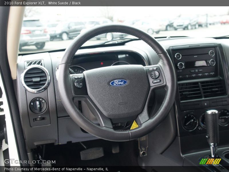 White Suede / Black 2010 Ford Explorer XLT