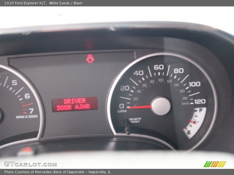 White Suede / Black 2010 Ford Explorer XLT