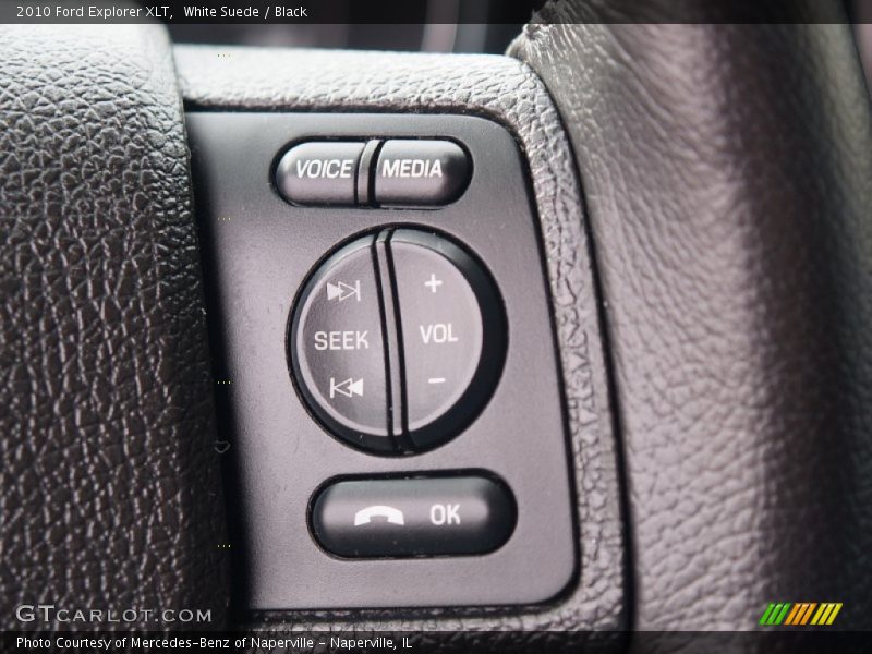 White Suede / Black 2010 Ford Explorer XLT