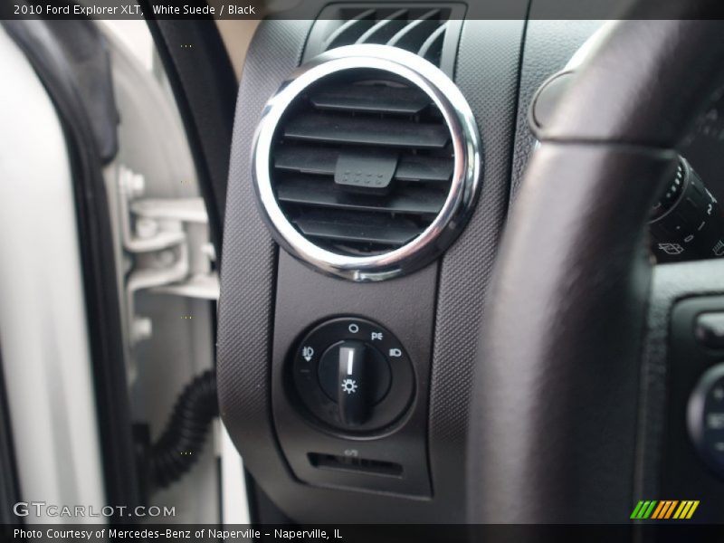 White Suede / Black 2010 Ford Explorer XLT