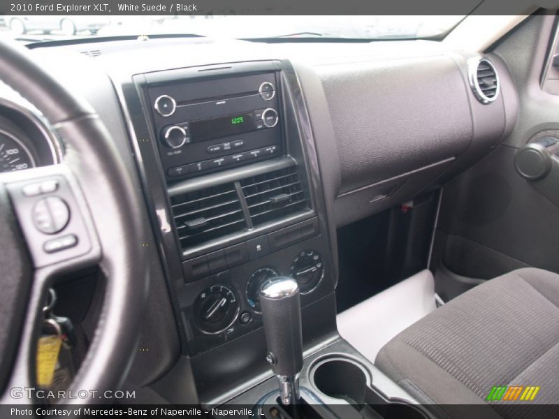 White Suede / Black 2010 Ford Explorer XLT