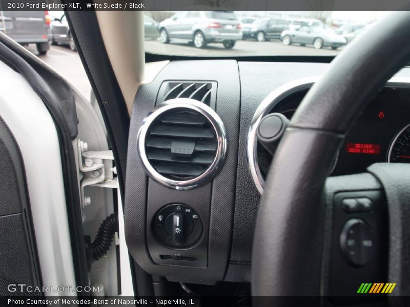 White Suede / Black 2010 Ford Explorer XLT