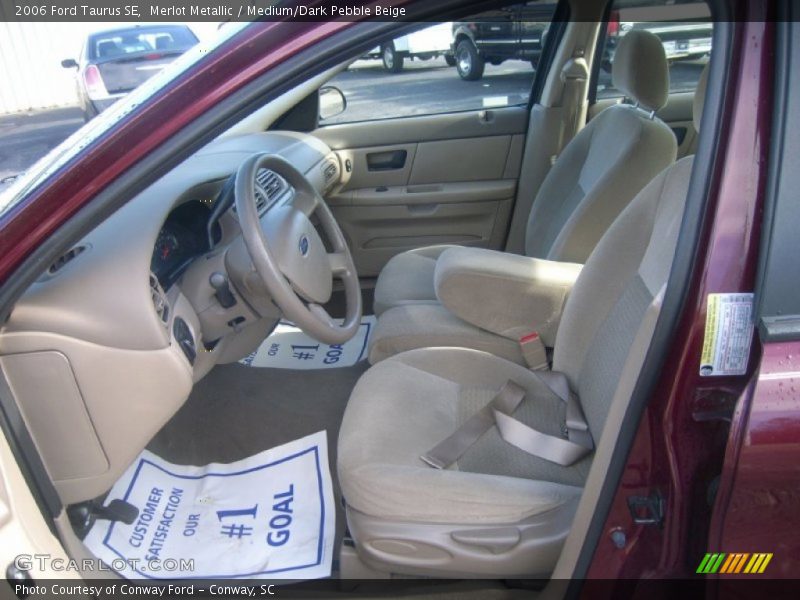 Merlot Metallic / Medium/Dark Pebble Beige 2006 Ford Taurus SE