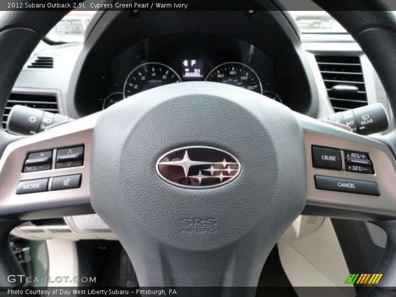 Cypress Green Pearl / Warm Ivory 2012 Subaru Outback 2.5i