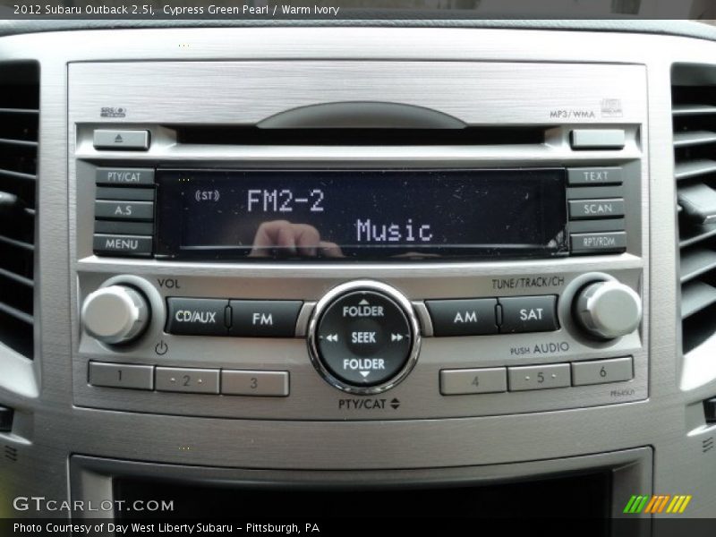 Cypress Green Pearl / Warm Ivory 2012 Subaru Outback 2.5i