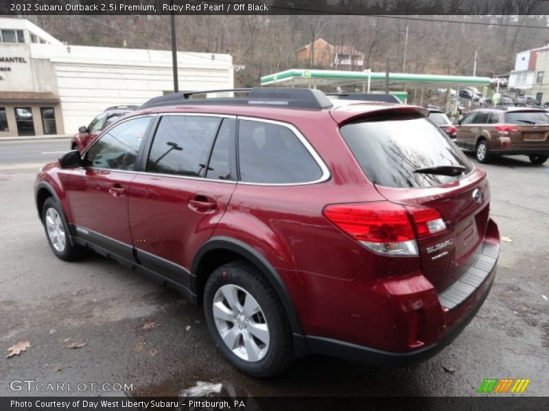 Ruby Red Pearl / Off Black 2012 Subaru Outback 2.5i Premium