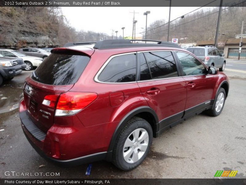 Ruby Red Pearl / Off Black 2012 Subaru Outback 2.5i Premium