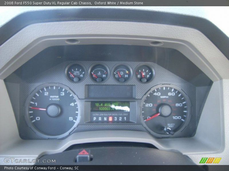 Oxford White / Medium Stone 2008 Ford F550 Super Duty XL Regular Cab Chassis