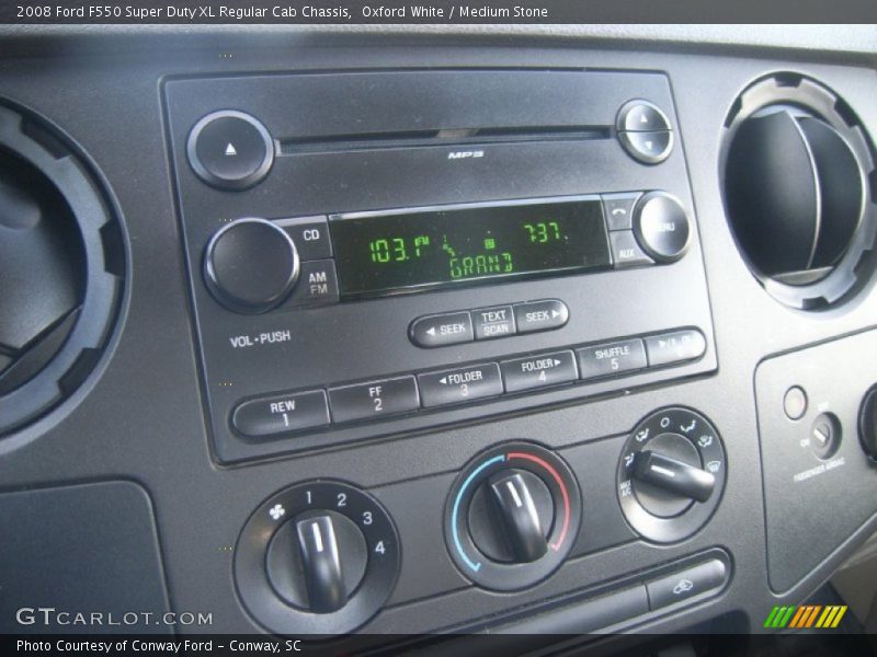 Oxford White / Medium Stone 2008 Ford F550 Super Duty XL Regular Cab Chassis