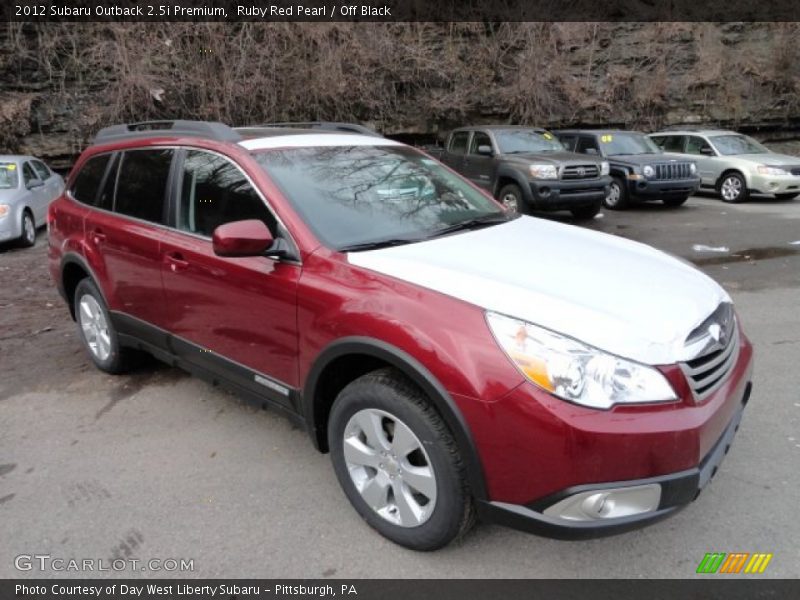Ruby Red Pearl / Off Black 2012 Subaru Outback 2.5i Premium