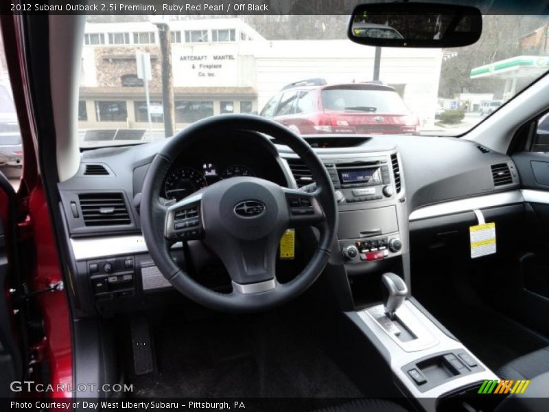 Ruby Red Pearl / Off Black 2012 Subaru Outback 2.5i Premium