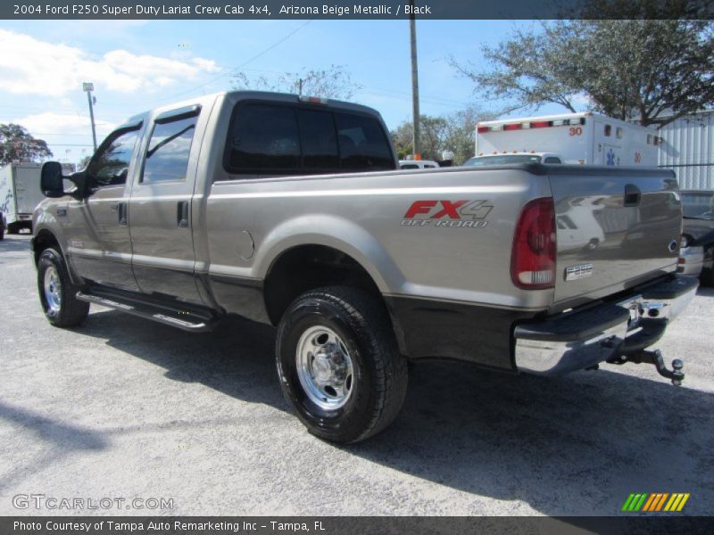 Arizona Beige Metallic / Black 2004 Ford F250 Super Duty Lariat Crew Cab 4x4
