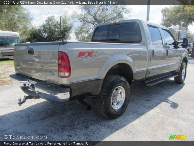 Arizona Beige Metallic / Black 2004 Ford F250 Super Duty Lariat Crew Cab 4x4