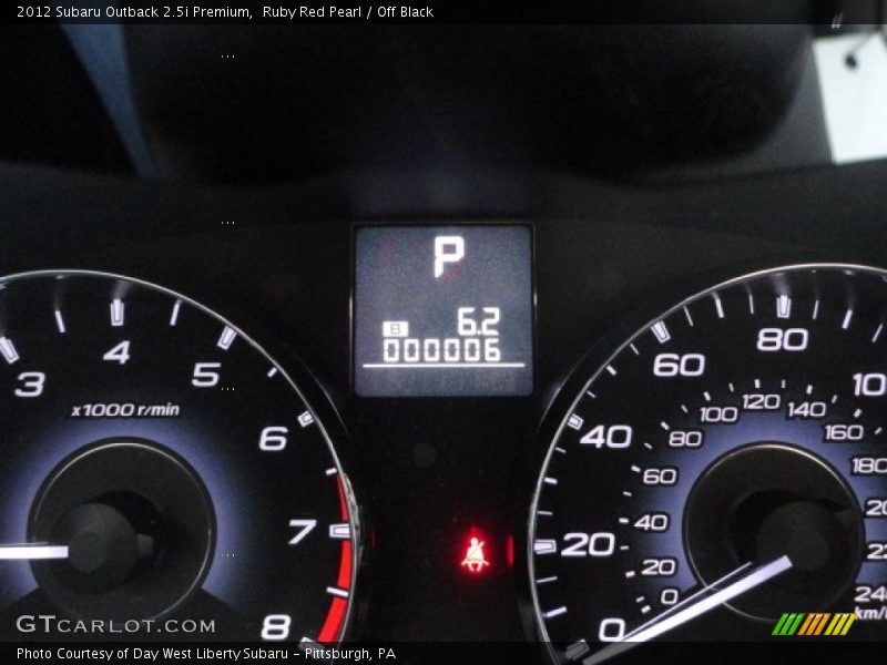 Ruby Red Pearl / Off Black 2012 Subaru Outback 2.5i Premium