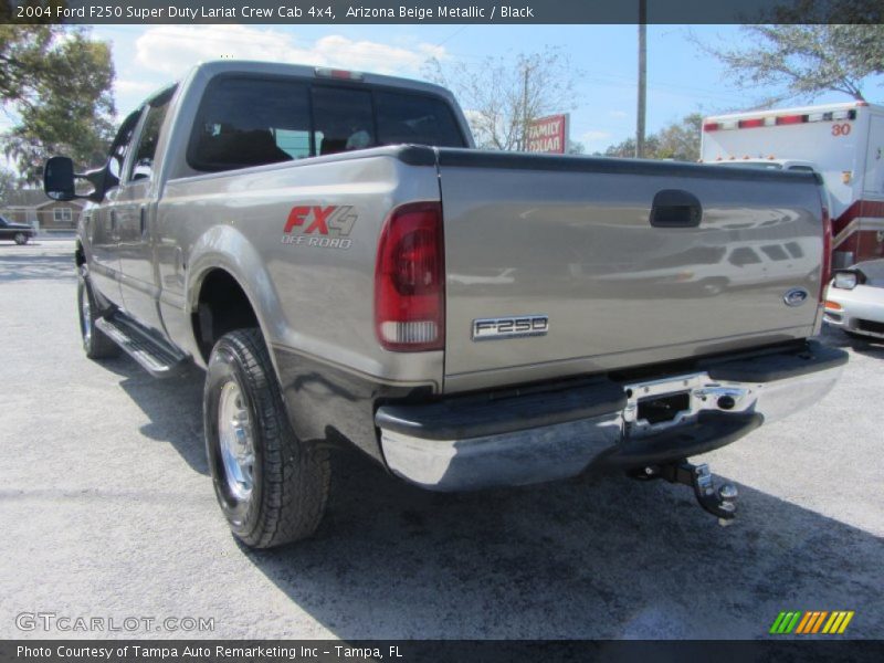 Arizona Beige Metallic / Black 2004 Ford F250 Super Duty Lariat Crew Cab 4x4