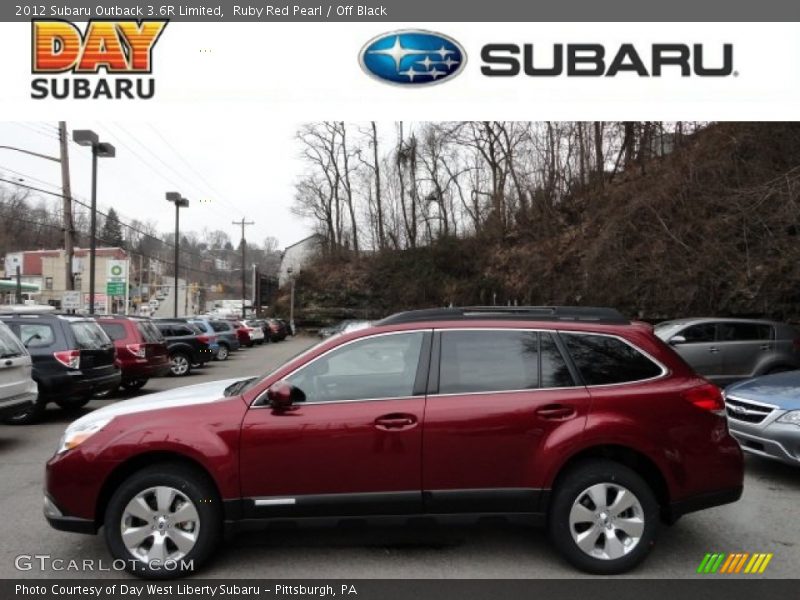 Ruby Red Pearl / Off Black 2012 Subaru Outback 3.6R Limited